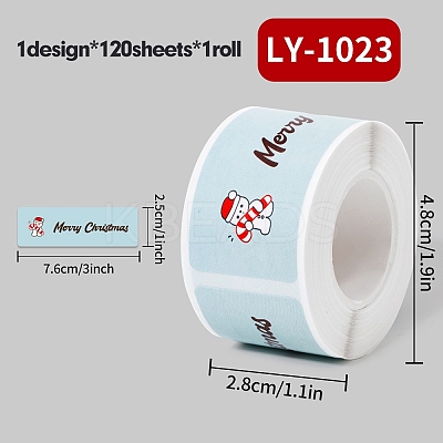 120 Christmas Theme Roll Stickers DIY-M070-06C-1
