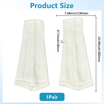 Acrylic Fibers Socks for Women AJEW-WH20060-48B-1