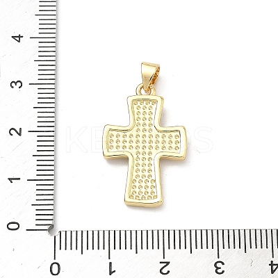 Brass Micro Pave Cubic Zirconia Pendants KK-P345-57G-1