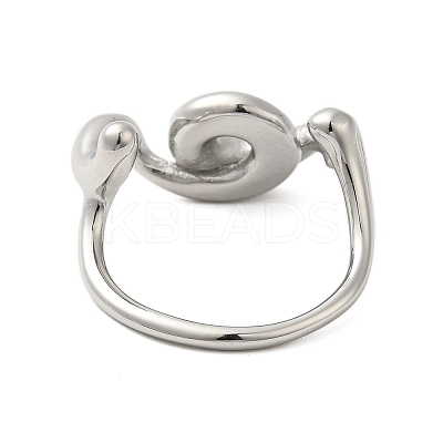 304 Stainless Steel Cuff Rings for Women RJEW-U013-09P-1