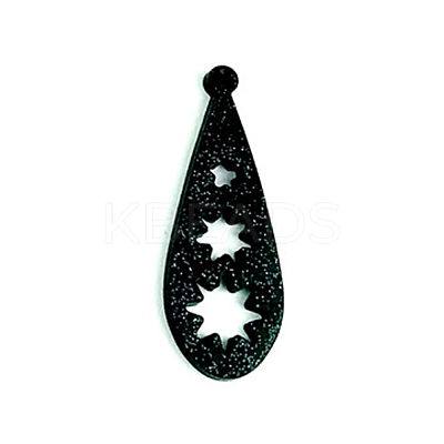DIY Teardrop with Spakling Star Pendant Silicone Molds LS-DIY-I099-04-1