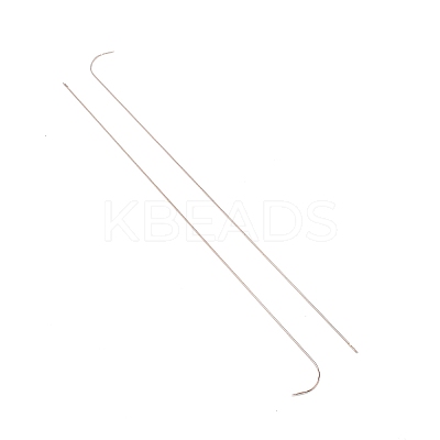 201 Stainless Steel Bented Beading Needles TOOL-WH0125-32A-1-1