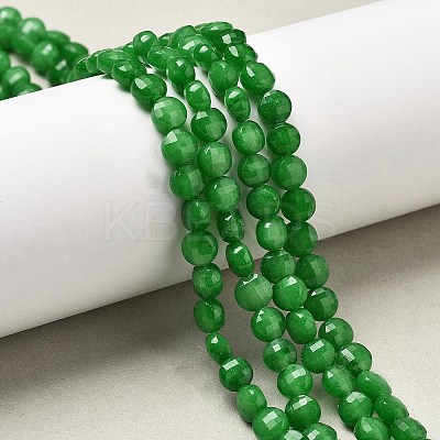 Natural Dyed White Jade Beads Strands G-C179-A6mm-09-1