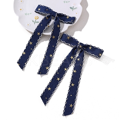 Bowknot Cloth Alligator Hair Clips PW-WG75E80-03-1