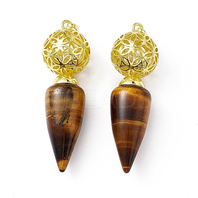 Natural Tiger Eye Big Pendants G-H281-07G-07-1