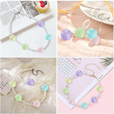 120Pcs 6 colors Transparent Acrylic Beads OACR-YW0002-33-1