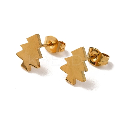 PVD Vacuum Plating 304 Stainless Steel Stud Earrings EJEW-Z040-47G-1