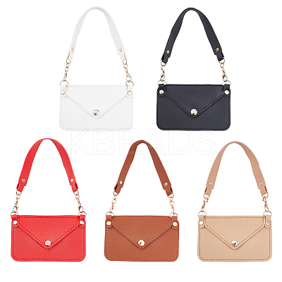 5Pcs 5 Colors Imitation Leather Women's Mini Envelope Clutch Bags AJEW-WR0001-85-1