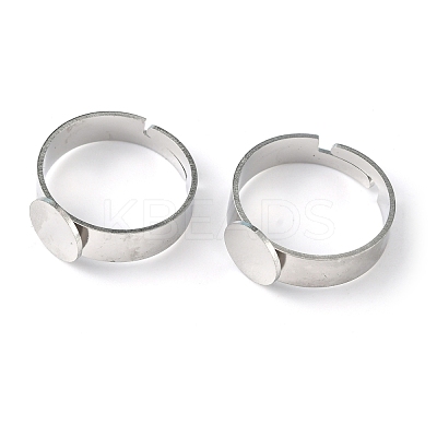 Tarnish Resistant 304 Stainless Steel Ring Shanks STAS-B018-304-1