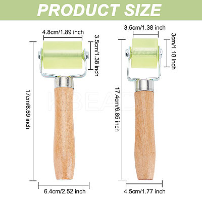 2Pcs 2 Style Rubber Car Tyre Repair Rollers TOOL-OC0001-65-1