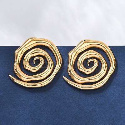 304 Stainless Steel Stud Earrings for Women EJEW-K306-15G-1