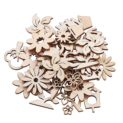 Unfinished Wood Piece Decorations WOOD-CJ0001-44-1