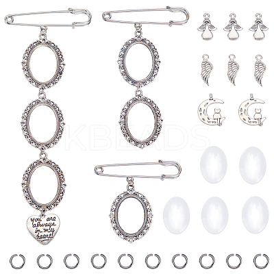 4Pcs Iron Brooch Pin Findings DIY-CA0002-71-1