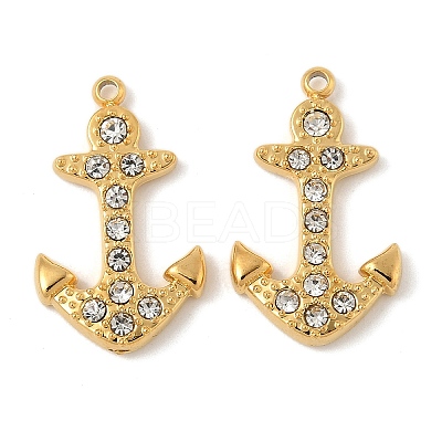 304 Stainless Steel Crystal Rhinestone Pendants STAS-U057-23G-1