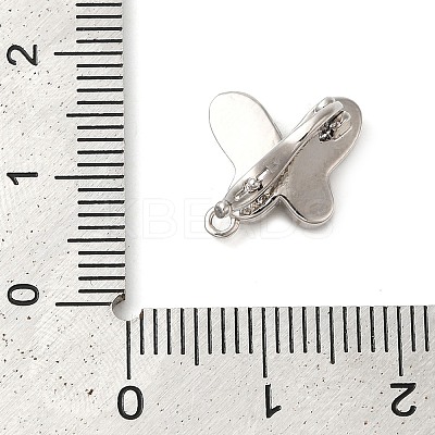 Brass with Natural Shell Fold Over Clasps KK-G505-27P-1