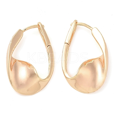 Rack Plating Brass Clear Cubic Zirconia Hoop Earrings EJEW-M090-01G-03-1