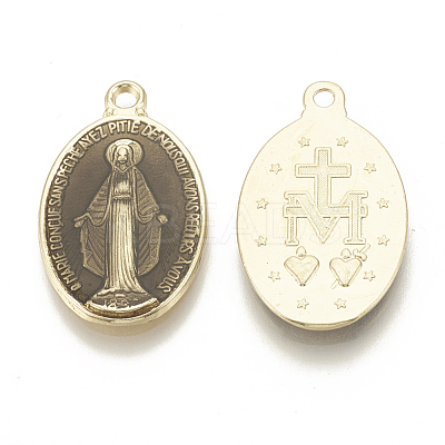 Brass Enamel Pendants KK-S345-180-1