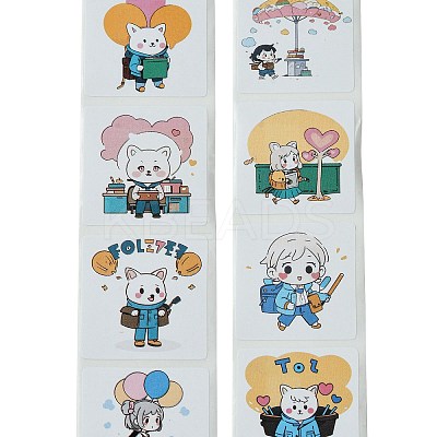 8 Styles Self-Adhesive Paper Cartoon Reward Stickers DIY-R083-02B-1