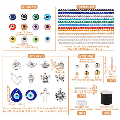 DIY Evil Eye Bracelet Making Kit DIY-TA0004-43-1