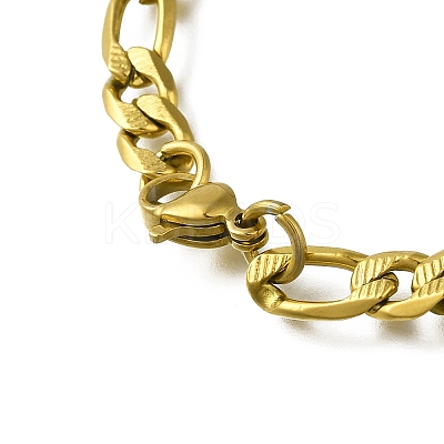 201 Stainless Steel Christian Cross Pendant Cuban Link Chain Necklaces STAS-D196-07G-1