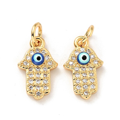 Eco-friendly Brass Micro Pave Clear Cubic Zirconia Pendants KK-D080-33G-1