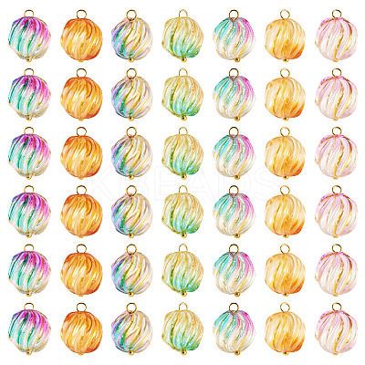 50Pcs Glass Pendants PALLOY-TAC0276-1