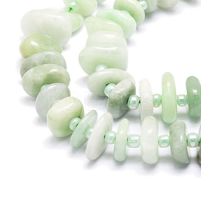 Natural Myanmar Jade/Burmese Jade Beads Strands G-E569-J14-1