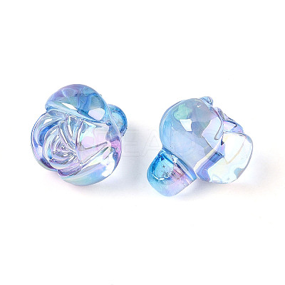 Electroplate Transparent Acrylic Beads PACR-CJC0008-08E-1