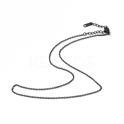 304 Stainless Steel Cable Chain Necklace for Men Women NJEW-K245-014E-1