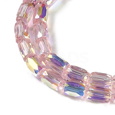 Electroplate Glass Chevron Beads Strands GLAA-Q101-02A-AB08-1