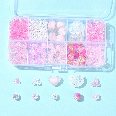 DIY Round Acrylic Beads Jewelry Making Findings Kits DIY-FS0007-05-1