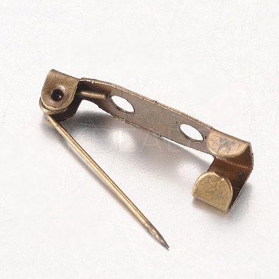 Nickel Free Antique Bronze Iron Pin Backs Brooch Safety Pin Findings X-E035Y-NFAB-1