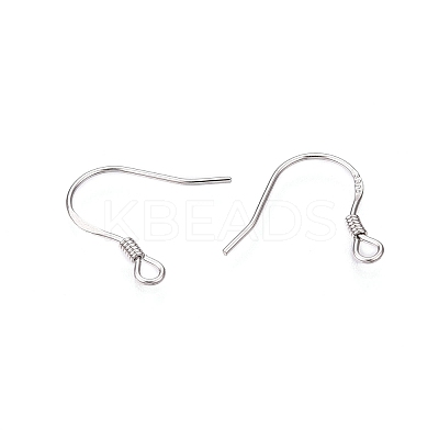 Anti-Tarnish Rhodium Plated 925 Sterling Silver Earring Hooks STER-N016-32P-1