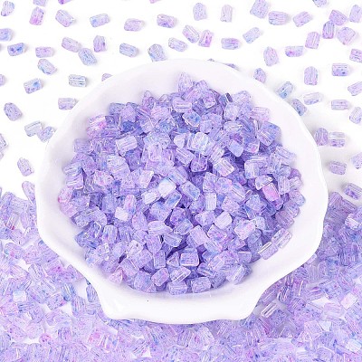Transparent Spray Painted Glass Seed Beads SEED-L011-10A-18-1