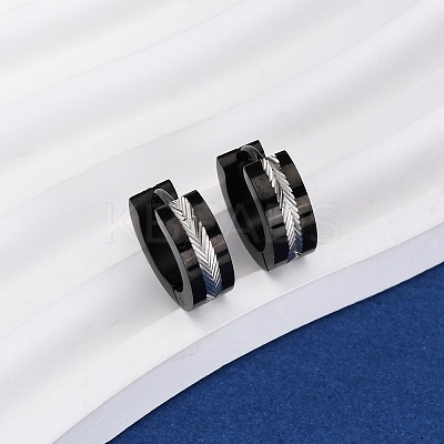 304 Stainless Steel Hoop Earrings EJEW-D331-07PB-1