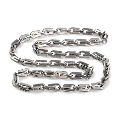 201 Stainless Steel Arch Link Chain Necklace NJEW-F222-23P-1