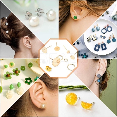 DIY Iron Stud Earring & Ear Nuts & Jump Rings Jewelry Making Findings Kits DIY-YW0010-57-1