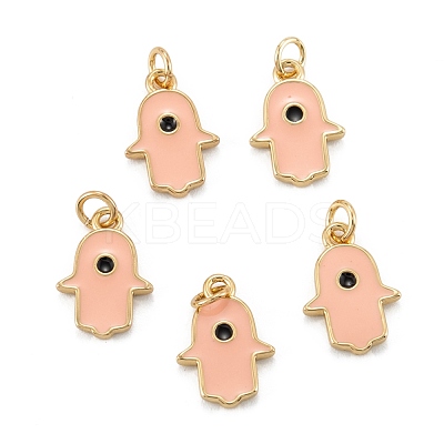 Brass Enamel Pendants KK-P204-11G-A-1
