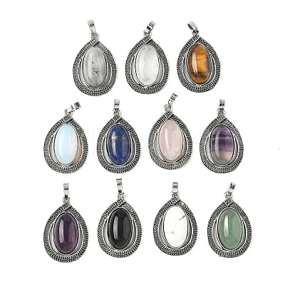 Natural & Synthetic Mixed Gemstone Pendants G-L623-02ASP-1