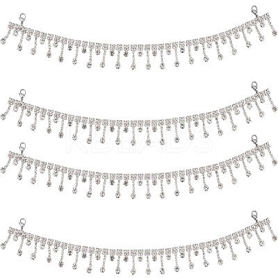 2pcs Crystal Glass Rhinestone Shoes Chain FIND-NB0002-33-1