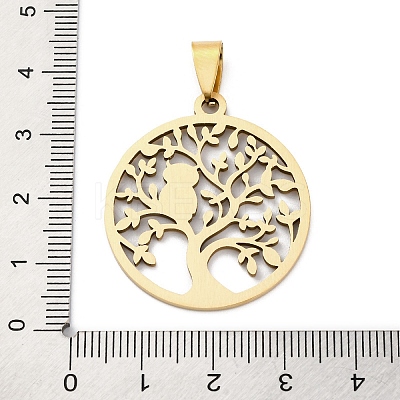 201 Stainless Steel Pendants STAS-R002-06G-1