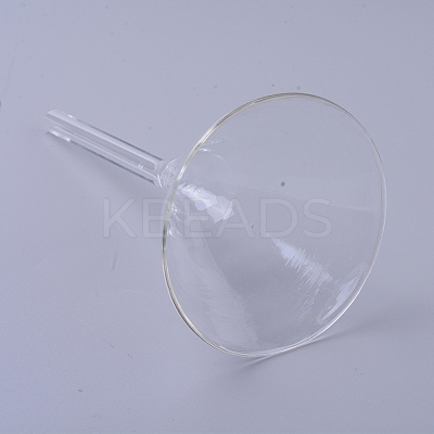 Transparent Glass Funnel Hopper AJEW-WH0104-45A-1
