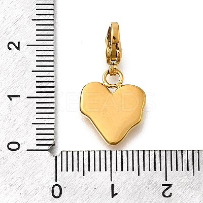 Heart 304 Stainless Steel Pendant Decorations STAS-R159-41G-01-1