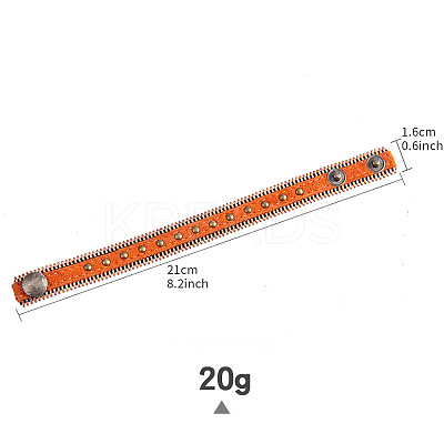 Alloy PU Leather Cord Studded Bracelets FS-WG408C4-06-1