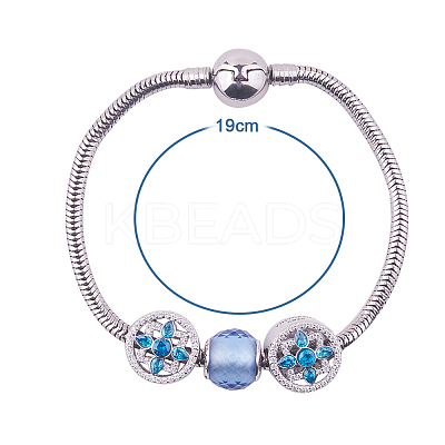304 Stainless Steel European Style Bracelets for Jewelry Making STAS-PH0006-01A-1