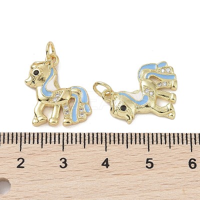 Brass Micro Pave Cubic Zirconia Pendants KK-L209-079G-02-1