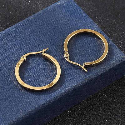 201 Stainless Steel Hoop Earrings EJEW-P304-14B-G-1