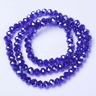 Electroplate Glass Beads Strands EGLA-A034-T1mm-A11-1