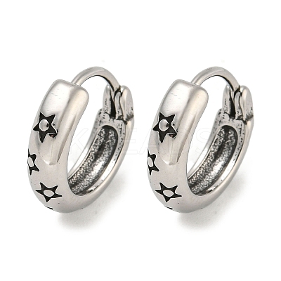 316 Surgical Stainless Steel Hoop Earrings EJEW-D096-23N-AS-1