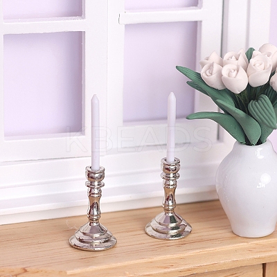 Alloy Candle Holder Miniature Ornaments PW-WG7A026-02-1